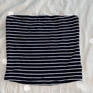 Blue and white tube top American Eagle size small- cropped